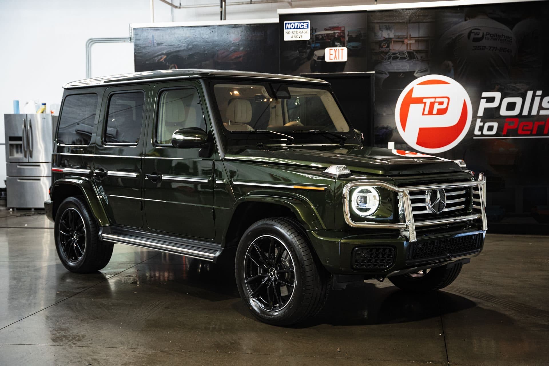 Mercedes G-Wagon with window tint in the studio